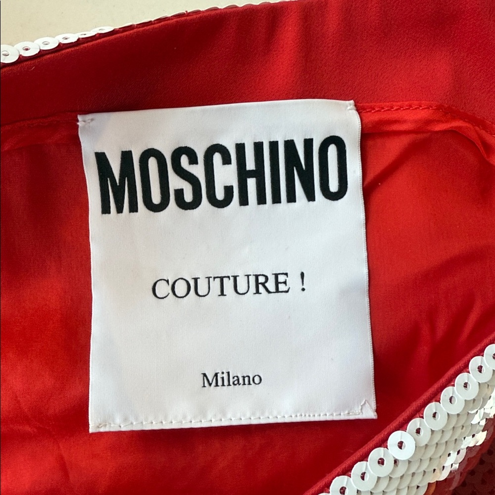 Moschino Vibrant Red Sequin Top - Picture 5 of 7